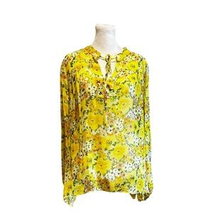 Shoshanna Yellow Floral Blouse